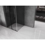MEXEN/S - Velar L sprchový kout, posuvné dveře 120 x 120, grafit, grafit kartáčovaná 871-120-120-43-66