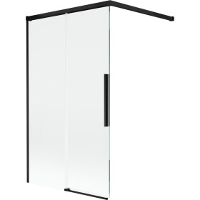 MEXEN/S - Rox vanová zástěna 2-křídlová posuvná 100 x 150, transparent, černá 8C9-100-003-70-00