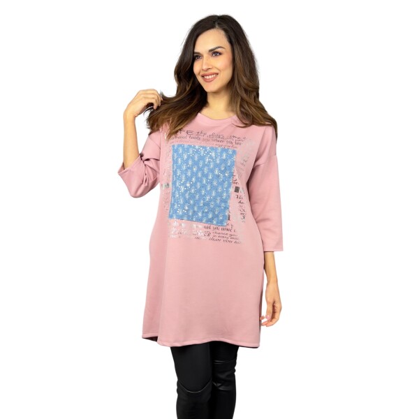 HOSH Mikinové šaty Defne Velikost: UNI, Barva: Starorůžová