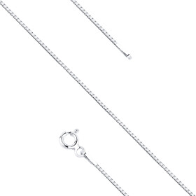 LUNICA Stříbrný řetízek BOX 42cm 0239