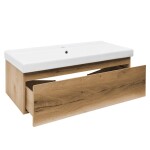 Koupelnová skříňka s umyvadlem SAT B-WAY 99x30x45 cm dub mat BWAY100OAKU1 BWAY100OAKU1