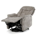Polohovací křeslo, elektrické zabudované ovládání, šedá, látka vintage, TV-Q8575 GREY3