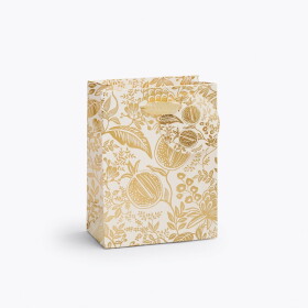 Rifle Paper Co. Dárková taška Pomegranate Small, zlatá barva, papír
