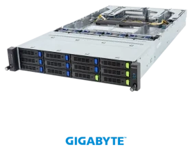 GIGABYTE R283-S93-AAF1 / Server / 2U / Intel Xeon Scalable 5./4. gen / 12x 3,5"/2,5" / 2x 2400W (6NR283S93DR000ABF1)