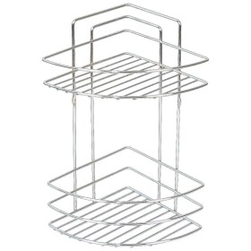 Koupelnová rohová polička dvoupatrová chrom MX0964