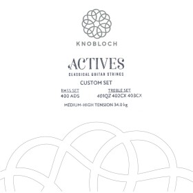 Knobloch ACTIVES Double Silver Bass Set Medium-High Tension 34.0