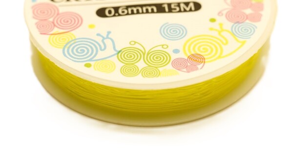 Elastomer - barevný - ∅ 0,6 mm - 15 m - 1 ks Barva: Neonově žlutá