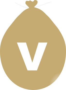 Balónek písmeno V zlaté balonky.cz Balónek písmeno V zlaté balonky.cz