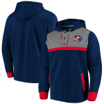 Fanatics Pánská Mikina Columbus Blue Jackets True Classics 3-Button Pullover Hoodie Velikost: