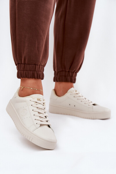 Nízké Dámské Tenisky Z Eko Kůže Big Star NN274578 Béžové 37