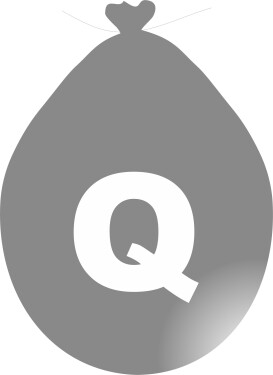 Balónek písmeno Q stříbrné balonky.cz Balónek písmeno Q stříbrné balonky.cz