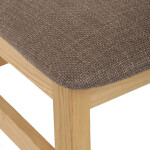 Dřevěná jídelní židle, potah čokoládově hnědá látka, masiv dub, přírodní odstín