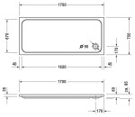 DURAVIT - D-Code Sprchová vanička 170x75 cm, alpská bílá 720100000000000