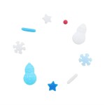 PME Cukrové zdobení Sněhová vločka mix (72 g)