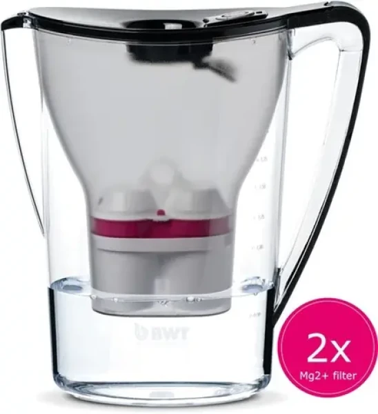 BWT Penguin MEI černá / Filtrační konvice / 2,7 l / hořčíkový mineralizér / 2 filtry v balení (100002131710)