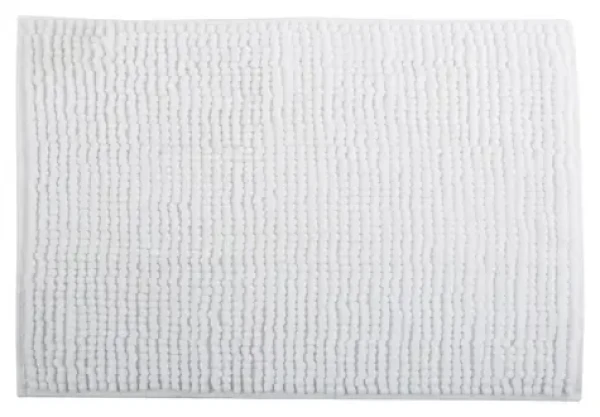MSV CHENILLE koupelnová předložka 60 x 90 cm bílá / mikrovlákno / protiskluzová