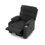 Polohovací křeslo, elektrické kabelové ovládání, šedá, látka, TV-S8348 GREY2