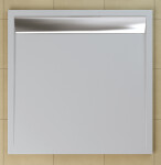 SanSwiss WIQ 100 50 04 Sprchová vanička čtvercová 100×100 cm bílá, kryt aluchromový, skládá se z WIQ 100 04 a BWI 100 50 04