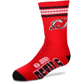 For Bare Feet Dětské Ponožky New Jersey Devils NHL 4 Stripes Crew
