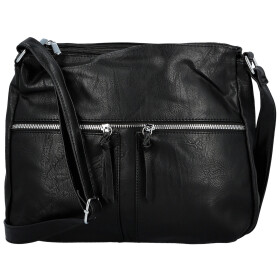 Módní dámská koženková crossbody kabelka Josefina, černá