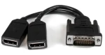 StarTech DMS-59 na 2x DisplayPort černá / Kabelový adaptér / 4K UHD / 20 cm (DMSDPDP1)