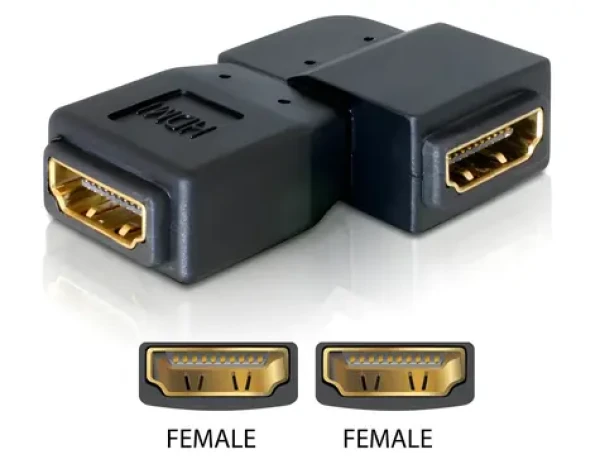 Delock adaptér HDMI samice - HDMI samice 90° vlevo / Redukce / HDMI 1.3 (65078)