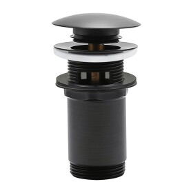 OMNIRES - Zátka klik-klak pro umyvadlo s přepadem i bez přepadu antracit /AT/ A706AT