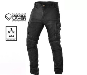 Pánské kalhoty na moto Trilobite Acid Scrambler doublelayer Aaa black - 42 / černá