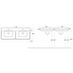 SAPHO - THALIE 120 keramické dvojumyvadlo nábytkové 120x46cm, bílá TH11120