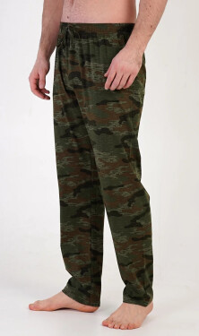 Pánské pyžamo kalhoty Army 4102 khaki - Gazzaz XL zelená