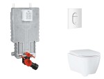 GROHE - Uniset Set předstěnové instalace, klozetu, sedátka SoftClose a tlačítka Arena Cosmopolitan, alpská bílá SANI15BB3114