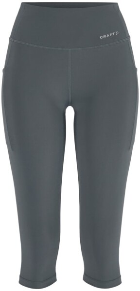 Běžecké 3/4 kalhoty CRAFT Essence Capri 3 - šedé Velikost textilu: S