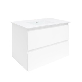 Koupelnová skříňka s umyvadlem SAT B-Way 79x50x45 cm bílá lesk BWAY280WU4BI BWAY280WU4BI