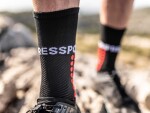 Běžecké kompresní ponožky Compressport Ultra Trail Socks - BLACK Velikost: EU 35-38