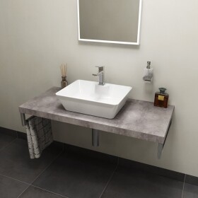 SAPHO - AVICE deska pod umyvadlo 100x50cm, tl.5cm, cement AV107