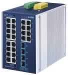 Planet IGS-4215-24T4X / Switch průmyslový / 24x 1Gb RJ-45 / 4x 10Gb SFP+ / IP30 / -40 až 75 °C / fanless (IGS-4215-24T4X)