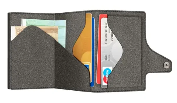 TRU VIRTU Click Slide Recycled PET šedá/černá / Peněženka / RFID ochrana / až 12 karet (24106500807)