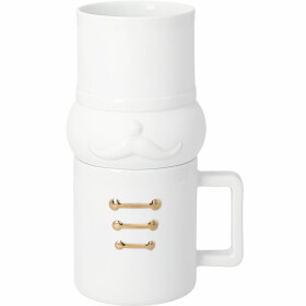 Räder Vánoční set porcelánových hrnků Nutcracker Linus, bílá barva, porcelán