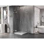 MEXEN/S - Lunar L Duo sprchový kout dveře křídlové 95 x 95, transparent, chrom 834L-095L-095P-01-00