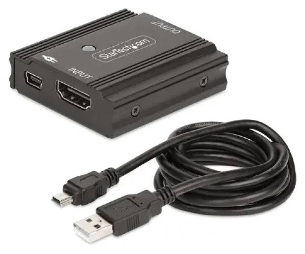 StarTech 33FT-8K-HDMI-BOOSTER černá / Zesilovač HDMI signálu / 8K 60Hz / 144Hz / HDR10 / 7.1 audio (33FT-8K-HDMI-BOOSTER)
