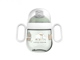 Little Dutch Hrnek s pítkem 200 ml Farma zelená / od 6 měsíců (108017065399LD)