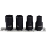 KS Tools 913.3850 Sada spirálových nástrčných hlavic s profilem 3/8, 4 ks, 8 - 13 mm