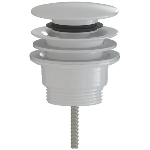 CERANO Umyvadlová výpusť - 5/4“ click-clack - univerzální - plast - bílá lesklá