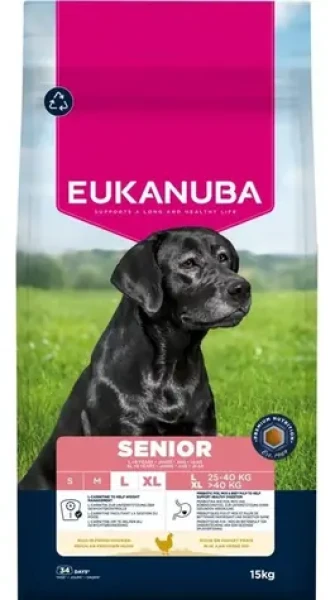 Eukanuba Senior Large Giant Breed Chicken 15 kg / Granule pro psy / pro velká a obří plemena