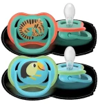 Philips AVENT SCF087/11 modrá/zelená, chlapec / Dudlík s obrázkem / 6-18 m / 2 ks