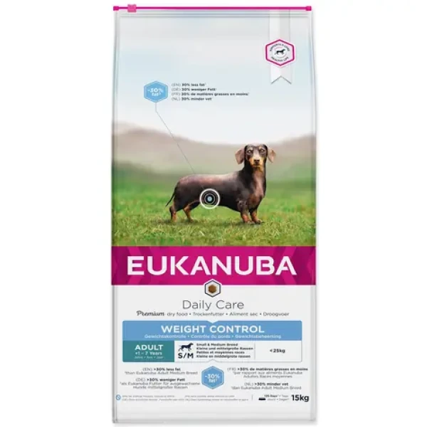 Eukanuba Daily Care Adult Medium Weight Control 15kg / granule pro psy / pro malá plemena (1743-203916)
