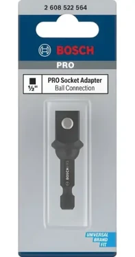 BOSCH Adaptér pro nástrčné klíče s kuličkou 1/2" / Adaptér / Šestihran na čtyřhran / 50 mm / do 80 Nm (2608522564)