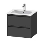 DURAVIT - Ketho.2 Umyvadlová skříňka 55x61x48 cm, 2 zásuvky, grafit mat K25262049490000