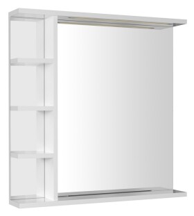 AQUALINE - KORIN STRIP zrcadlo s LED osvětlením a policemi 70x70x12cm KO360S