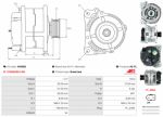 Alternátor AUDI A1 (8X), A3 (8P), Q3 (8U), TT (8J) 1.2–2.0 TFSI/TDI